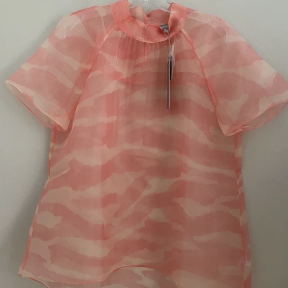 Brand New DANIEL RAINN MOCK-NECK SHORT-SLEEVE BLOUSE - Picture 14 of 16